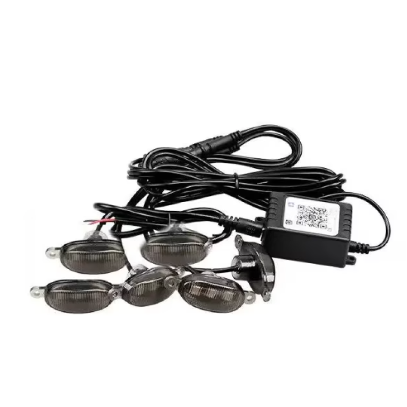 Kit 6 lumini ambientale auto pentru grila RGB 12V cu aplicatie