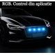 Kit 6 lumini ambientale auto pentru grila RGB 12V cu aplicatie