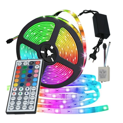 Kit Bandă RGB 5M 280 LED cu telecomanda mare si functii multiple