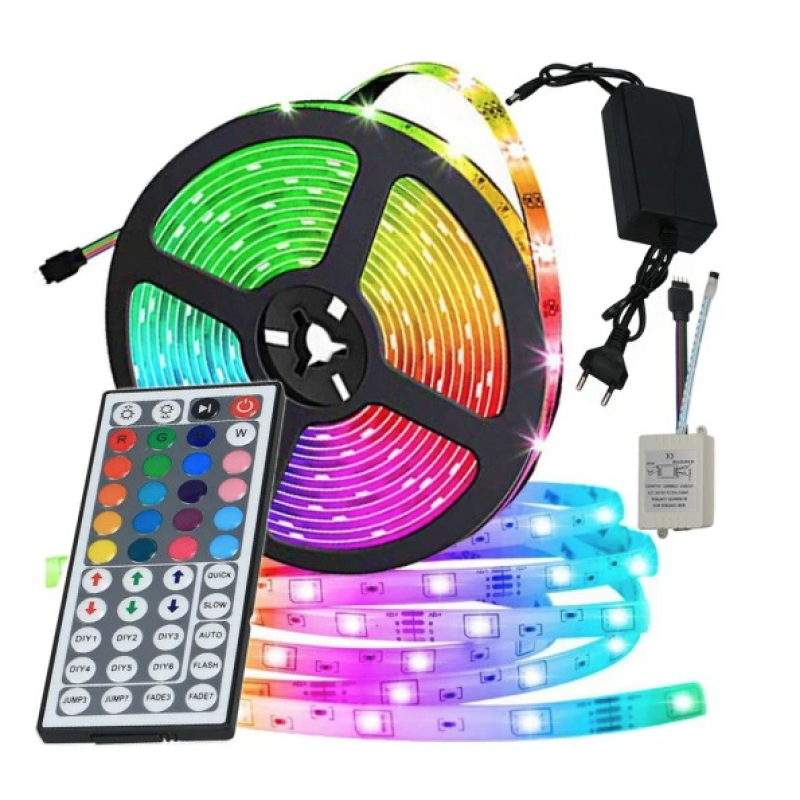 Kit Bandă RGB 5M 280 LED cu telecomanda mare si functii multiple
