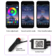 Kit iluminare auto cu 5 benzi fibra optica RGB cu aplicatie bluetooth