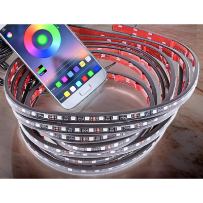 Kit lumina ambientala auto 90 X 120 cm pentru exterior sub masina RGB