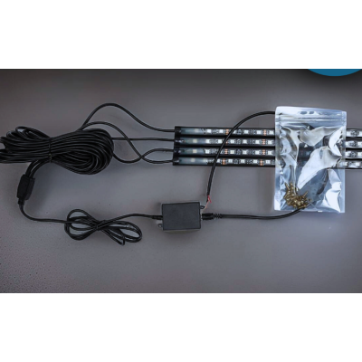 Kit lumina ambientala auto 90 X 120 cm pentru exterior sub masina RGB
