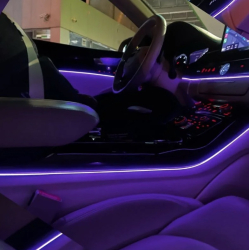 Kit Lumini Ambientale interior auto 18 in 1 RGB cu Aplicatie