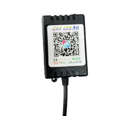 Kit lumini auto cu LED RGB 12V 6 capete grila masca control prin aplicatie telefon diverse jocuri de lumini sau lumina continua