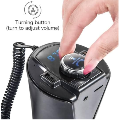 Kit Multifunctional BX6 BX7 FM functie Bluetooth cu 2 porturi USB Slot TF CARD AUX Negru