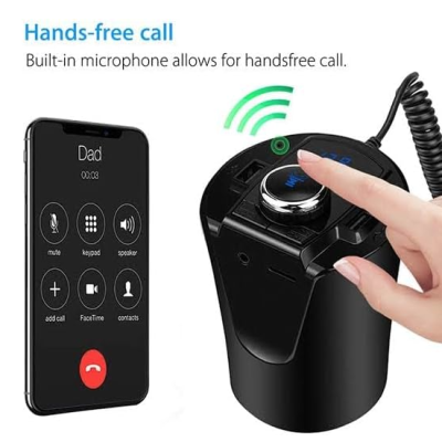 Kit Multifunctional BX6 BX7 FM functie Bluetooth cu 2 porturi USB Slot TF CARD AUX Negru