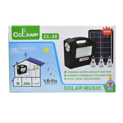 Kit panou solar CCLAMP CL-26 CU Radio si player mp3