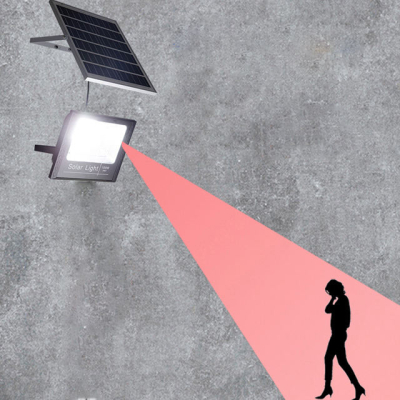 KIT Proiector 100w LED DIMABIL JORTAN cu Panou Solar INDIVIDUAL si Telecomanda