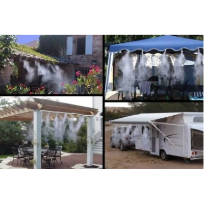 Kit racire terasa cu vapori de apa furtun de 10 m si 10 de duze