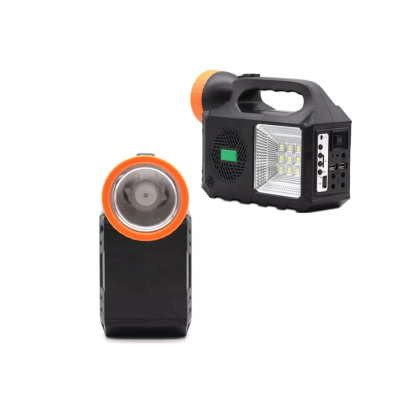 Kit solar de iluminare GD Times GD-102, 3 becuri, boxa BT, radio, 80W XL