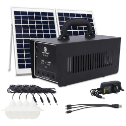 Kit Solar EP-1212C cu 3 becuri si panou solar 15W