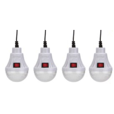 Kit solar GD-8075 cu lampa multifunctionala panou solar si 4 Becuri