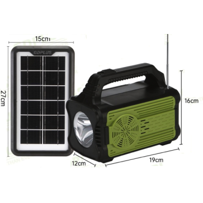 Kit solar GD-8075 cu lampa multifunctionala panou solar si 4 Becuri