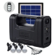 Kit solar GD-Lite 8017 dotat cu dispozitive USB cu 3 becuri LED + acumulator de mare capacitate XL