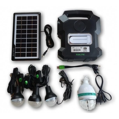 Kit solar portabil Gdlite GD-1000A USB bluetooth radio FM MP3 4 becuri incluse MIH
