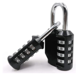 Lacat NEGRU cu cif (4 cadrane)