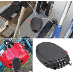 Lacat PREMIUM cu cablu retractabil si cifru Negru