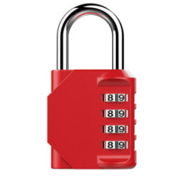 Lacat ROSU cu cif (4 cadrane)