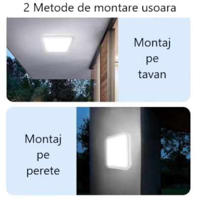 Lampa Aplica Solara LED 200W Alb cu Telecomanda