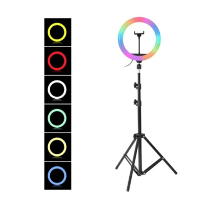 Lampa circulara profesionala LED Ring Light RGB Andowl Q MG34