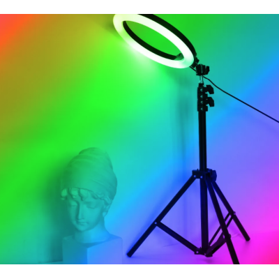 Lampa circulara profesionala LED Ring Light RGB Andowl Q MG34