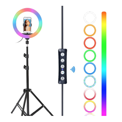 Lampa circulara profesionala LED Ring Light RGB Andowl Q MG34