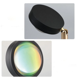 Lampa cu lupa videografie si telecomanda efecte Sunset multicolor cu telecomanda