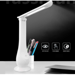 Lampa de birou LED cu acumulator si control tactil brat mobil 180 trei trepte de lumina cu diferite puteri