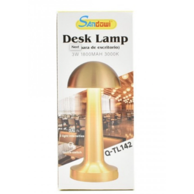Lampa de birou portabila Gold ciupercuta Q TL142 Andowl