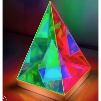 Lampa decorativa cu LED uri stil piramida Q LED30 Andowl Alimentare USB
