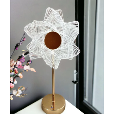 Lampa decorativa Sun Flower Auriu Lumina Calda Rece