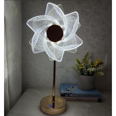 Lampa decorativa Sun Flower Auriu Lumina Calda Rece