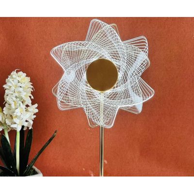 Lampa decorativa Sun Flower Auriu Lumina Calda Rece