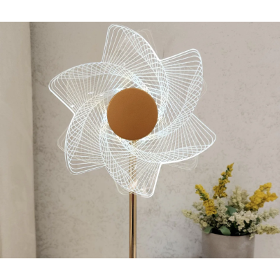 Lampa decorativa Sun Flower Auriu Lumina Calda Rece