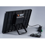 Lampa impermeabila pentru exterior CC9015 cu 2 becuri tip aplice si panou solar