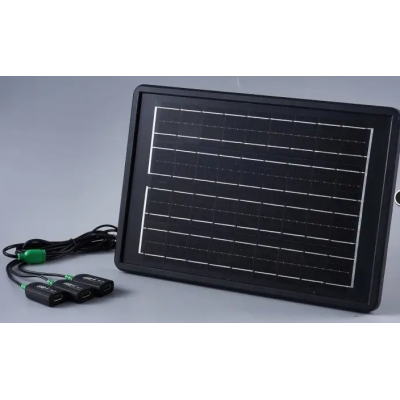 Lampa impermeabila pentru exterior CC9015 cu 2 becuri tip aplice si panou solar