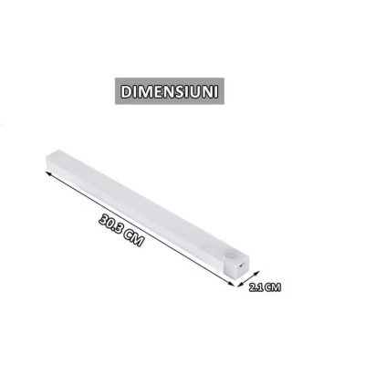 Lampa LED cu senzor de miscare si lumina 30 cm pentru dulap dressing portbagaj scari oglinda casa 3 moduri de functionare