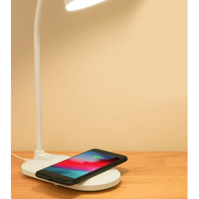 Lampa LED de birou cu functie de incarcare wireless pentru telefoane