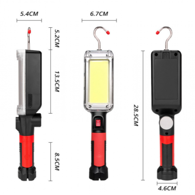 Lampa Lucru COB LED Acumulator la USB magnet carlig agatare ZJ8859