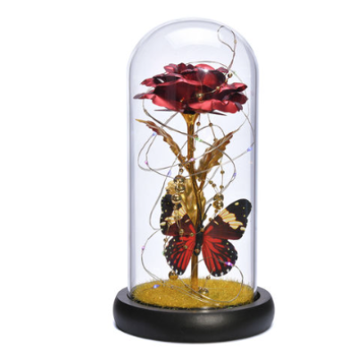 Lampa portabila led cu trandafir iluminat in interior RD C172