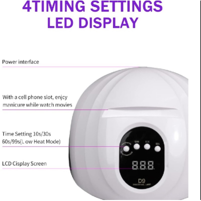 Lampa Profesionala 2 in 1 cu suport telefon 57 LED UV Display Digital Inductie Inteligenta AO 78034