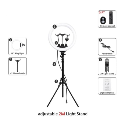 Lampa Ring Light LED 18 inch pentru selfie-uri HA