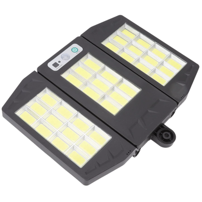 Lampa solara 30w  tripla de perete cu senzor de lumina si miscare cu telecomanda IP65