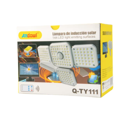 Lampa solara Andowl Q TY111 6500K cu 4 casete si senzor miscare