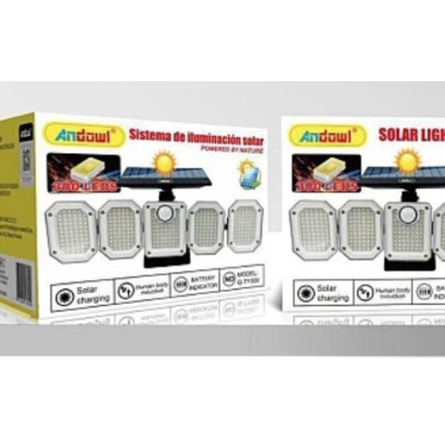 Lampa solara Andowl Q TY300 cu 5 casete 300 LED pentru exterior
