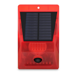 Lampa solara cu alarma pentru protectie cu senzor de miscare telecomanda rosie 
