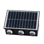 Lampa solara de perete 6 LED lumina calda