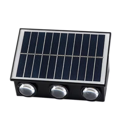 Lampa solara de perete 6 LED lumina calda