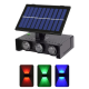 Lampa solara de perete 6 LED lumina RGB multicolora